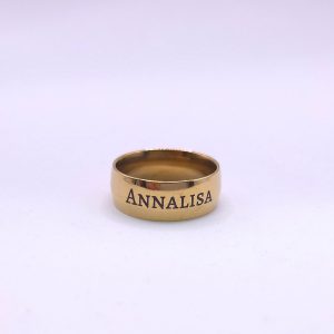 Anello in acciaio personalizzato